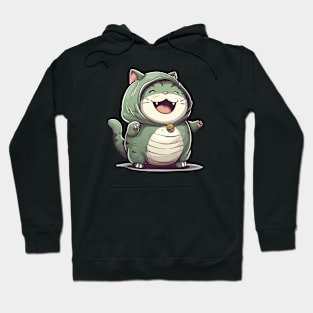 Dinosaur Kawaii Cat Hoodie